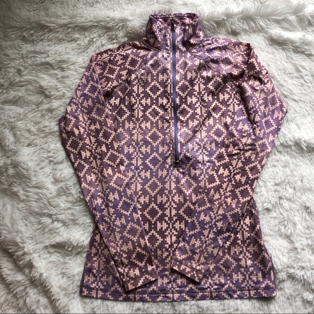 Nike Pro 1/2 Zip Purple and Pink Size Medium